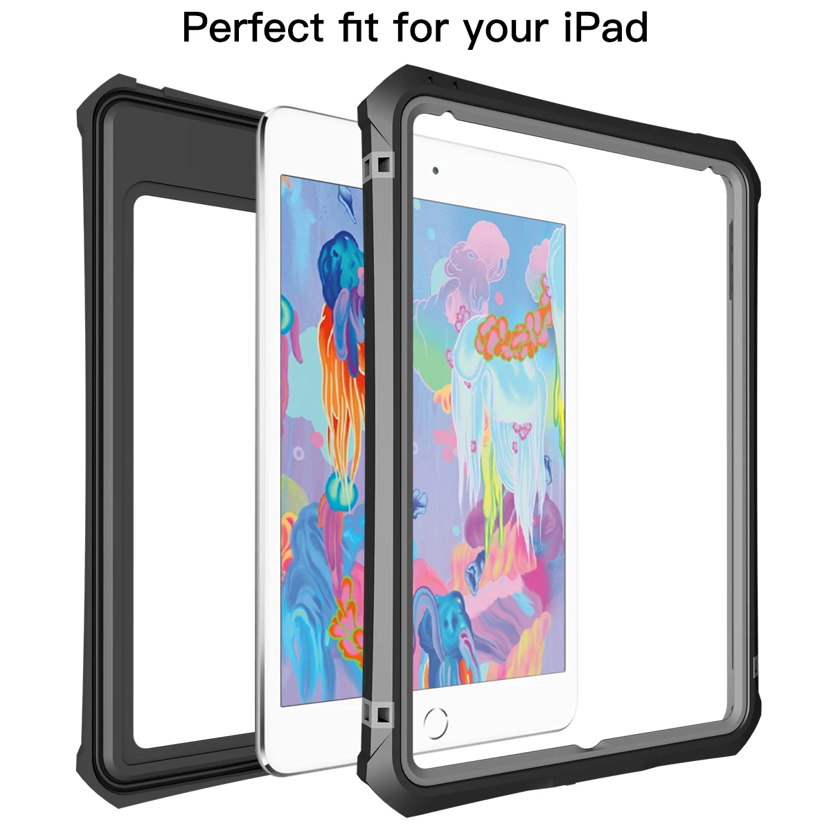 Водонепроницаемый чехол для IPad Mini 4 5 с держателем карандашом из ТПУ Прозрачный