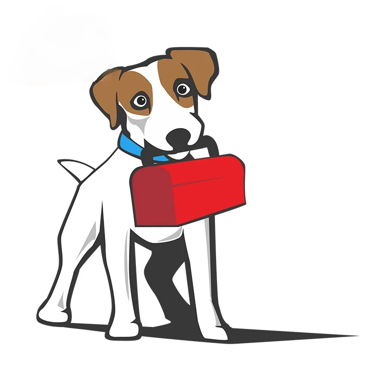 

Креативная милая собака в коробке, мультяшная фотография, внешние аксессуары для окон, украшение для ноутбука, изысканная Авто Наклейка