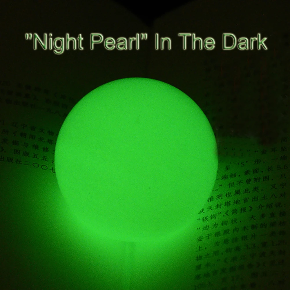 

50/60mm Night Pearl Luminous Quartz Crystal Sphere Ball Glow In The Dark Stones Polished White Marble for Garden Path Patio Lawn