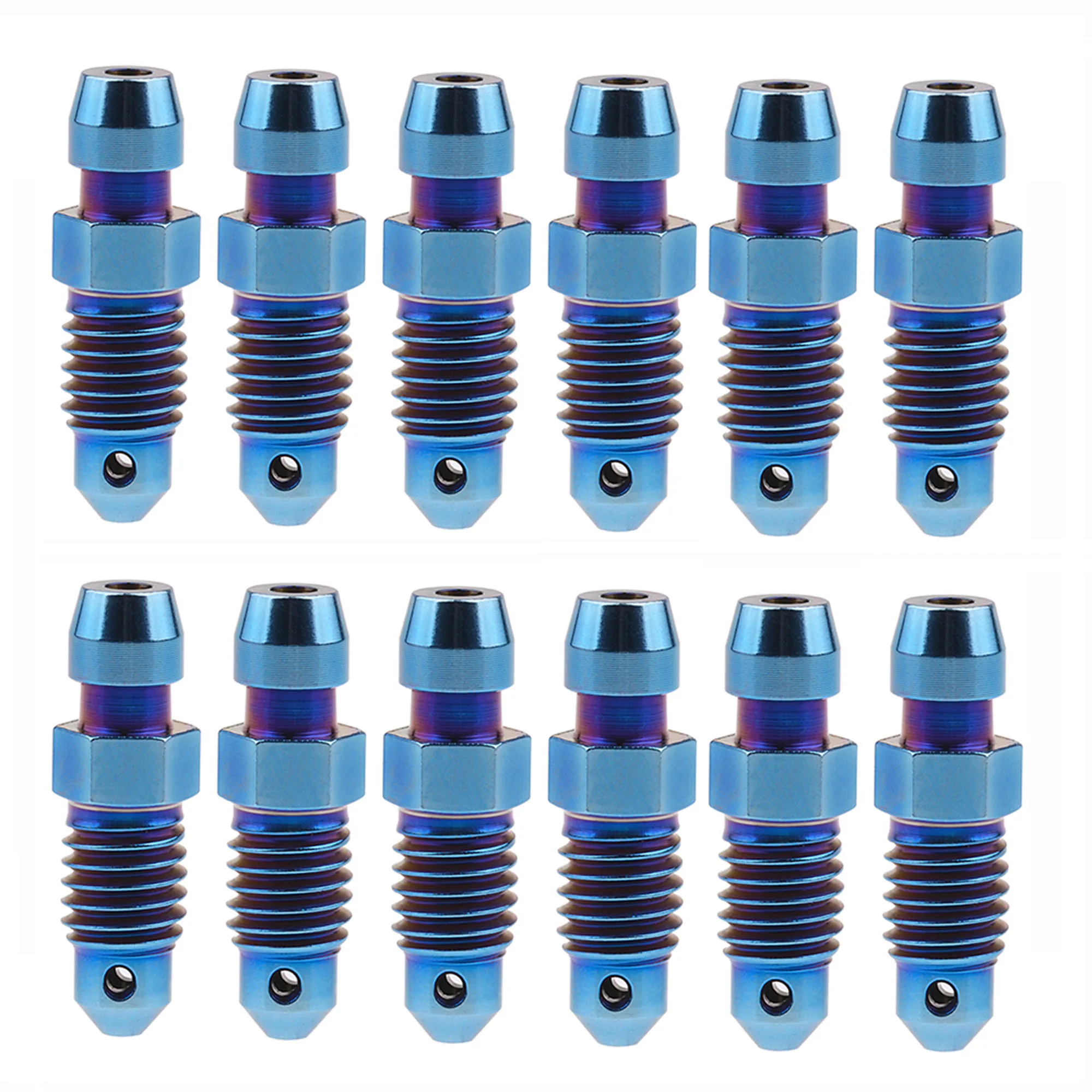 

4/8/12PCS Titanium Bolts M8 P1.0mm Alloy Screws for Motorcycle Brake Caliper Oil Drain Deflation