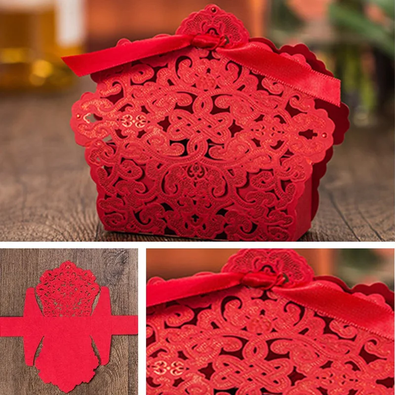 Резная коробка для торта и конфет из золотой фольги 5 шт. Свадебная детского душа