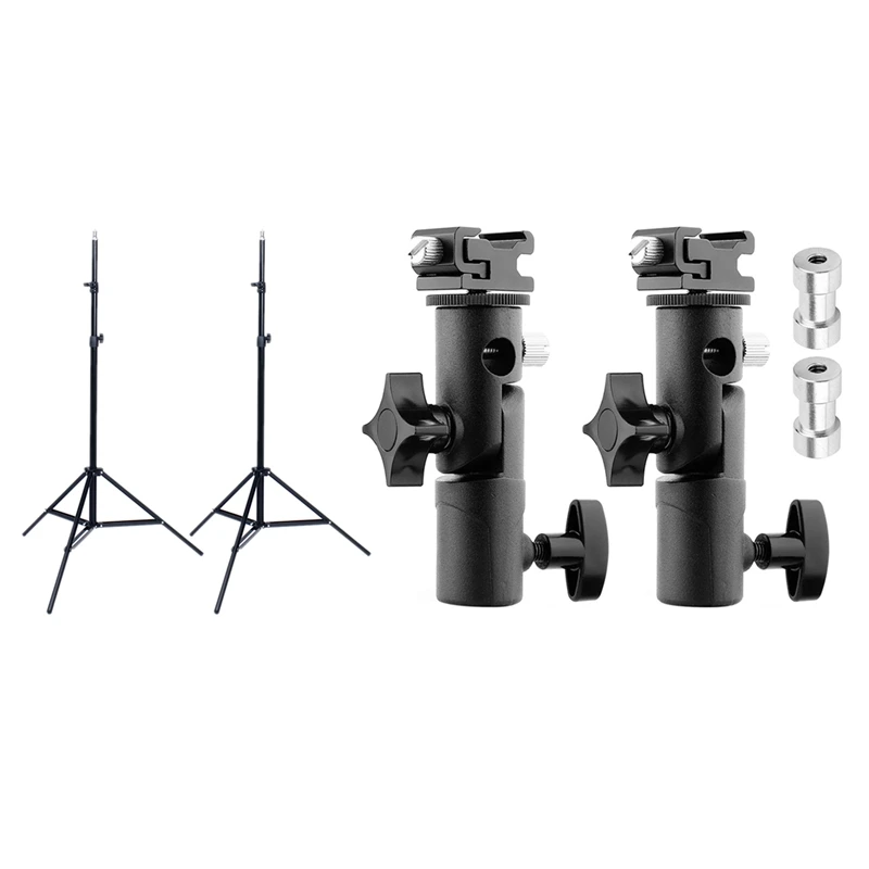 2 шт Камера флэш крепление для вспышки Speedlite Поворотный Светильник Подставка
