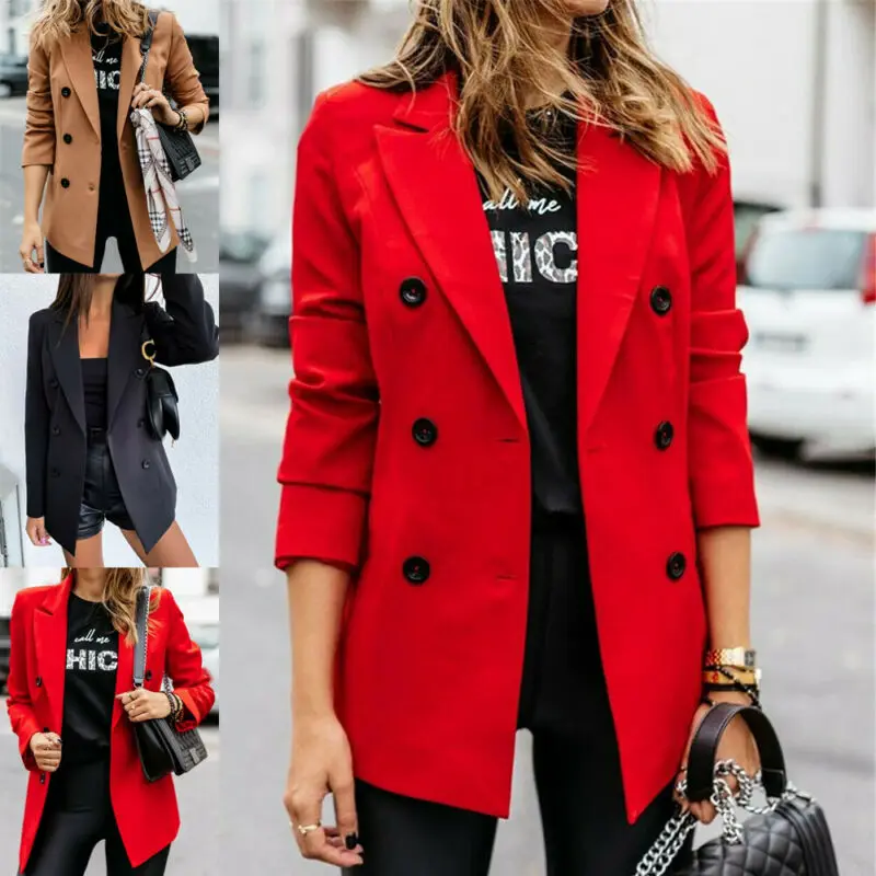 Женское пальто модный Тренч деловая туника женский зимний топ верхняя одежда