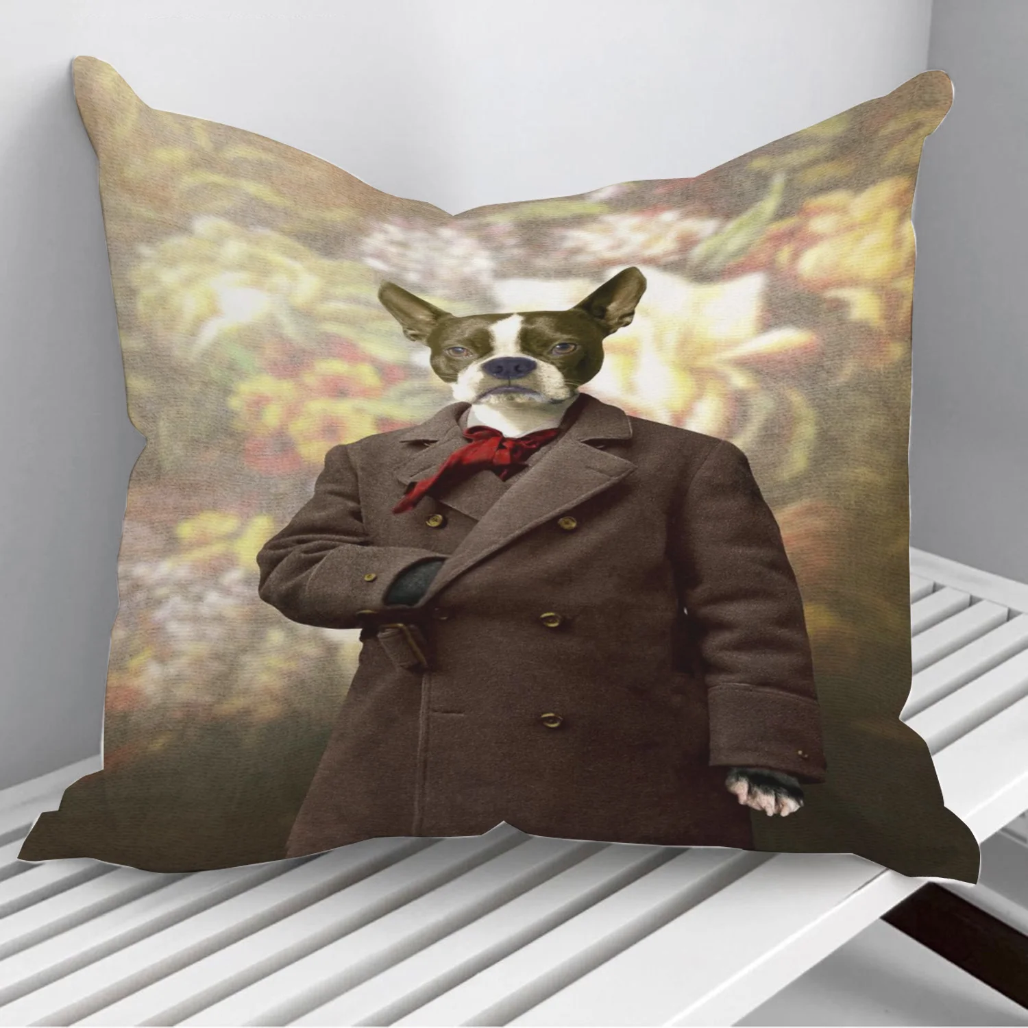 Барни Бостон терьер диванная Подушка Наволочка на диван домашний Декор 45*45 см 40*40