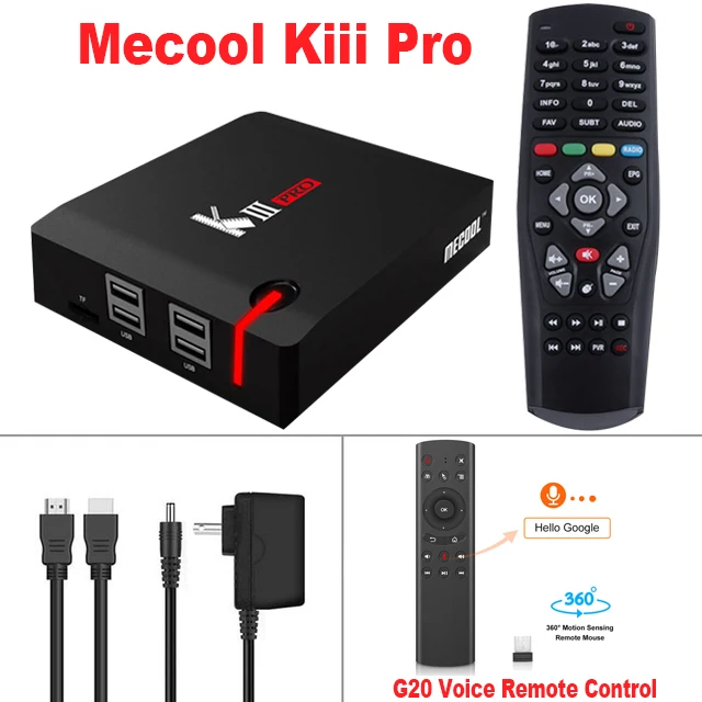 3G16G-G20 Remote Android 7,1 Smart tv Box MECOOL KIII PRO DVB-S2 T2 C Декодер 3 Гб 16 Гб K3 Pro Amlogic S912 Восьмиядерный 64 бит 4K комбо приставка - Цвет: 3G16G-G20 Remote