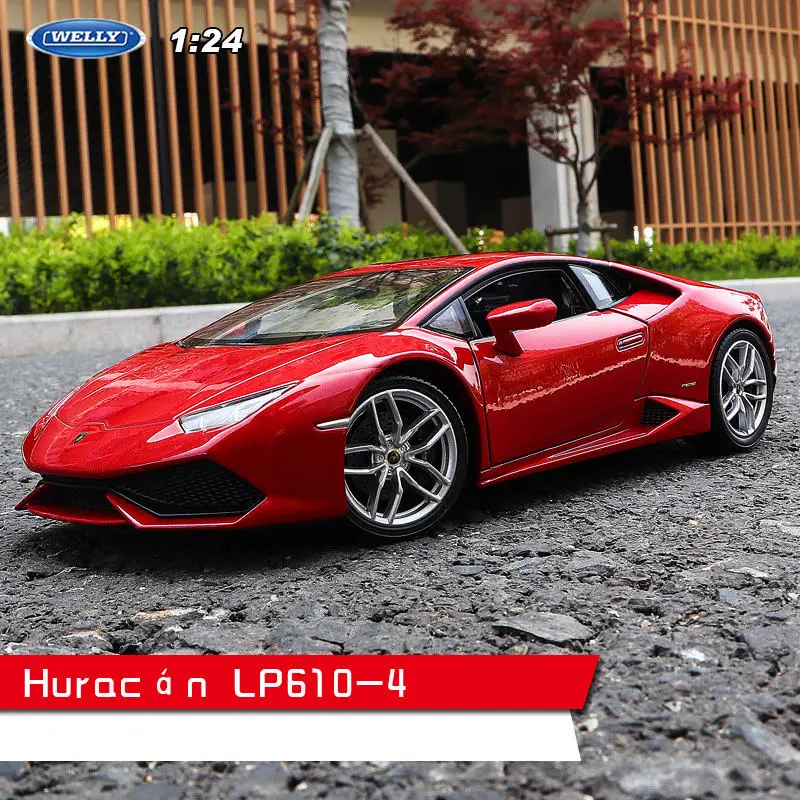 LP610-4 welly 1:24 Lamborghini LP700 car alloy car model simulation car decoration collection gift toy Die casting model boy toy - Color: LP610-4