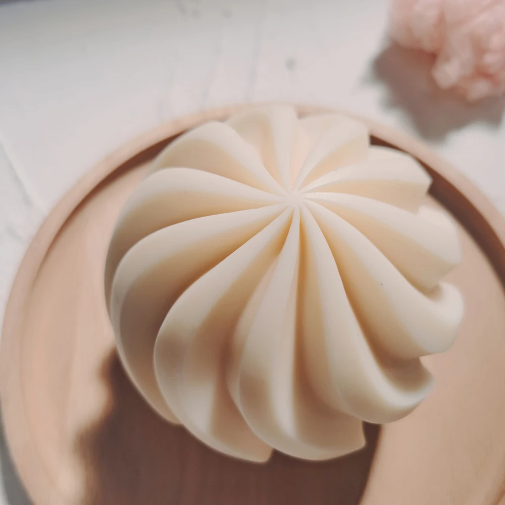 Круглая форма для свечи Геометрическая Сфера силиконовые формы спирали