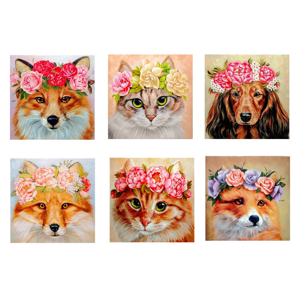 

NEW 5D Diamond Painting Handmade DIY Crafts Sewing Art Tie Diamond Embroidery "Flower Cat" Cross Embroidery Home Decoration Gift