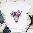Женская футболка с круглым вырезом, красивые топы с принтом, женская летняя белая Новинка 2021, креативные женские футболки 90-х с графическим принтом для девочек