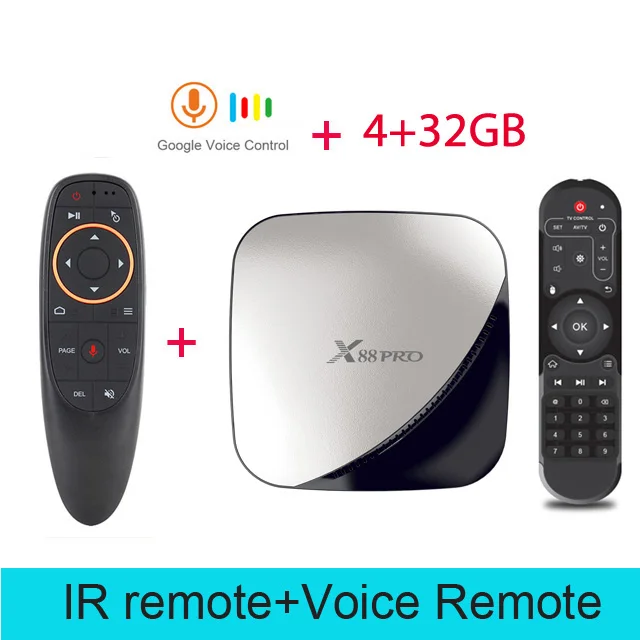 ТВ-приставка android 9,0 X88PRO Rockchip 2 Гб 4G 16 ГБ 32 ГБ 64 ГБ Android tv box 5,0G WiFi 4K 3D Android box x96 max Испания smart tv box - Цвет: 4GB 32GB Voice