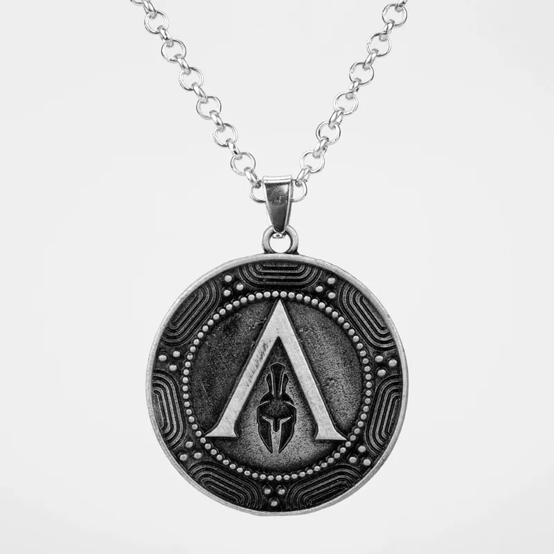 necklace Игра Assassins Creed Одиссея брелок копье Леонида кожаный веревочный Кулон Ожерелье Мужчины Женщины Ювелирные изделия сувенир подарок - Цвет: necklace