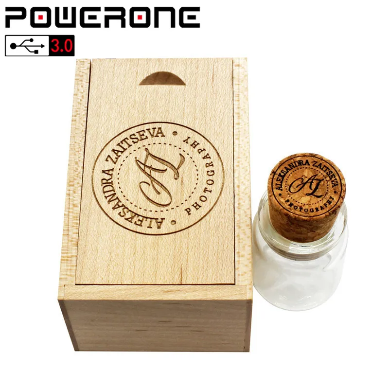 Флеш-накопитель POWERONE usb 3 0 в виде бутылки для желаний 4 ГБ 16 32 64 128 плавающая бутылка