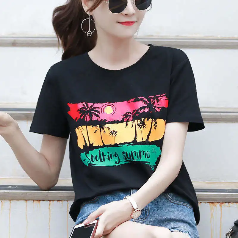 

New Classic summer quality casual breathable soft women's Short Sleeve T-Shirt