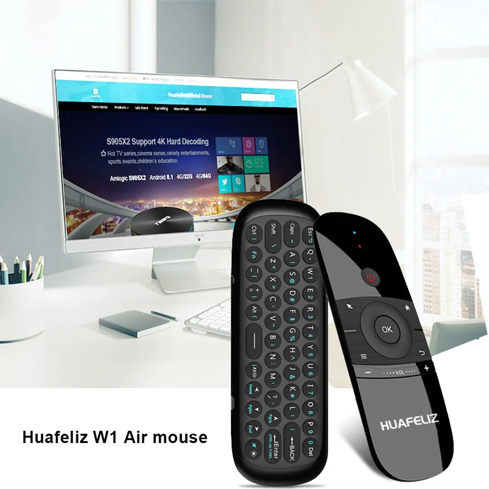 2 4G W1 Fly Air Mouse русская/английская беспроводная клавиатура Rechargeble Mini пульт
