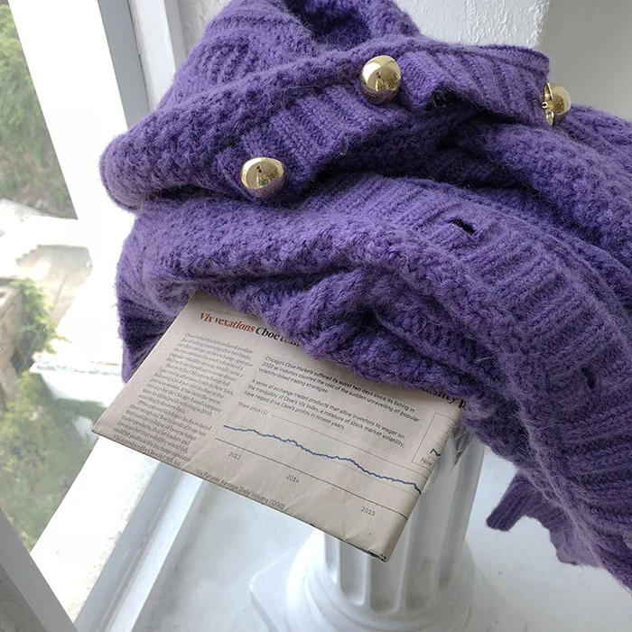 Autumn winter Knitting Vintage twist Sweaters Women cardigan 2019 korean sweaters female knit thick wool blends Cardigan women |