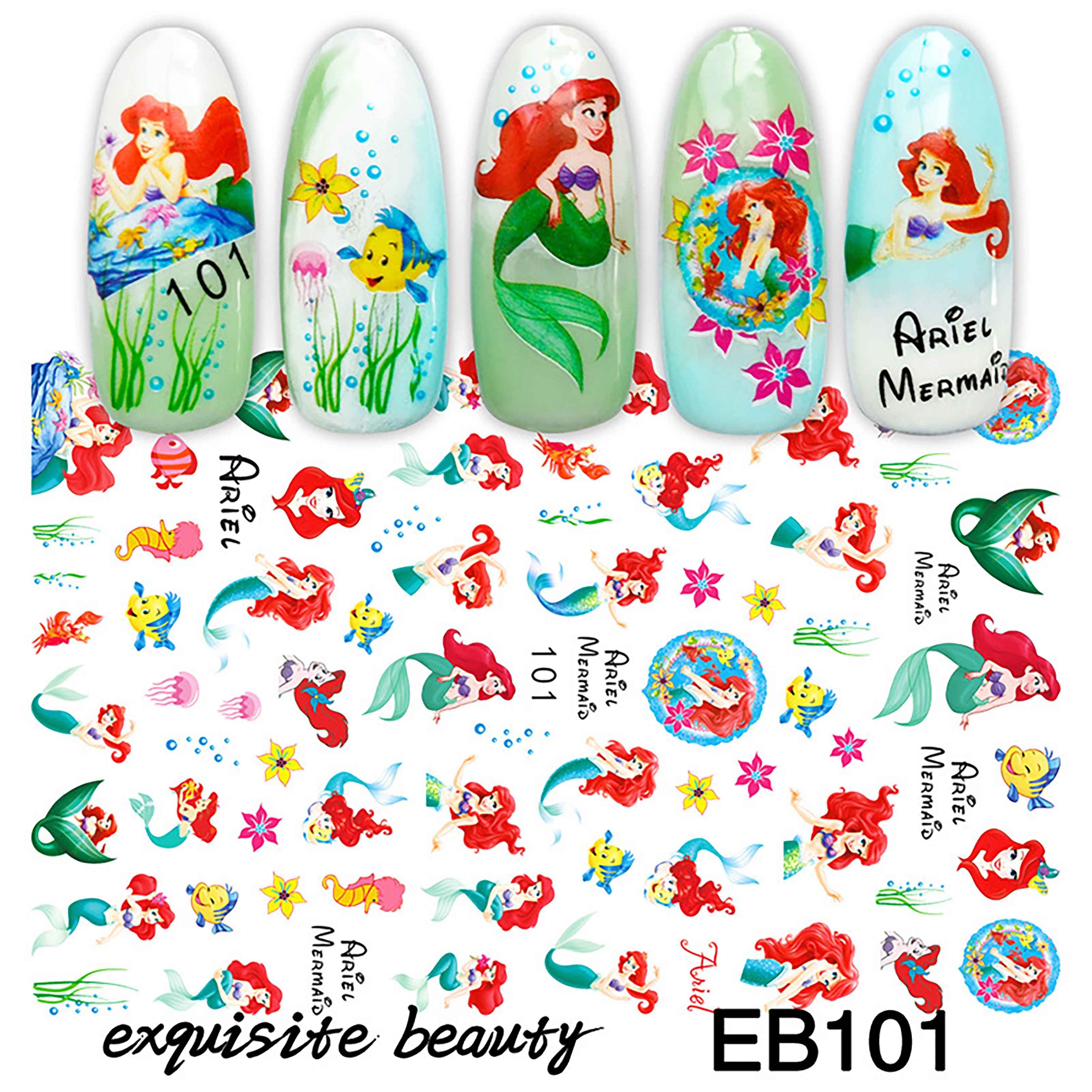 

Disney Princess Art DIY Nail Stickers Frozen Snow White Nail Art Accessories Mickey Pins Nail Sliders Nail Decoration Decals