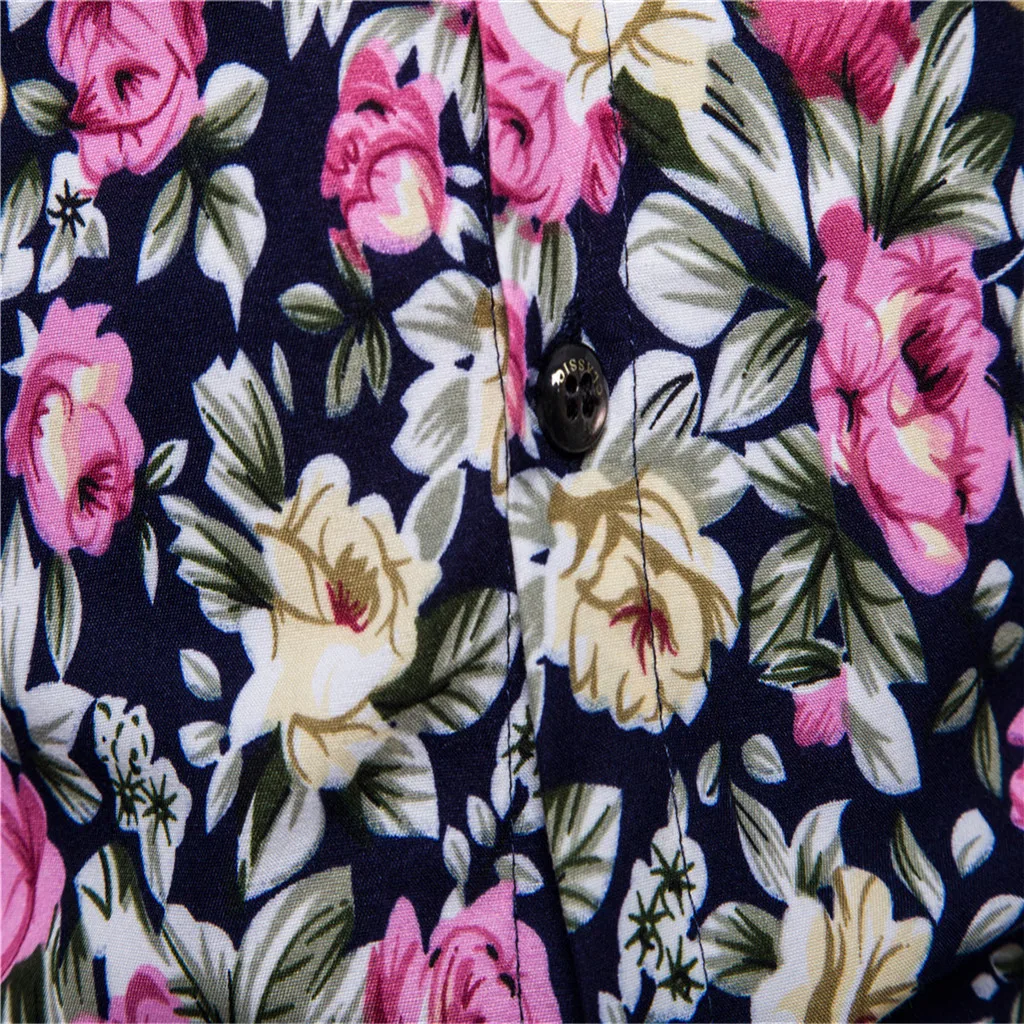 SAGACE Сексуальная мужская модная рубашка с длинным рукавом принтом Повседневная