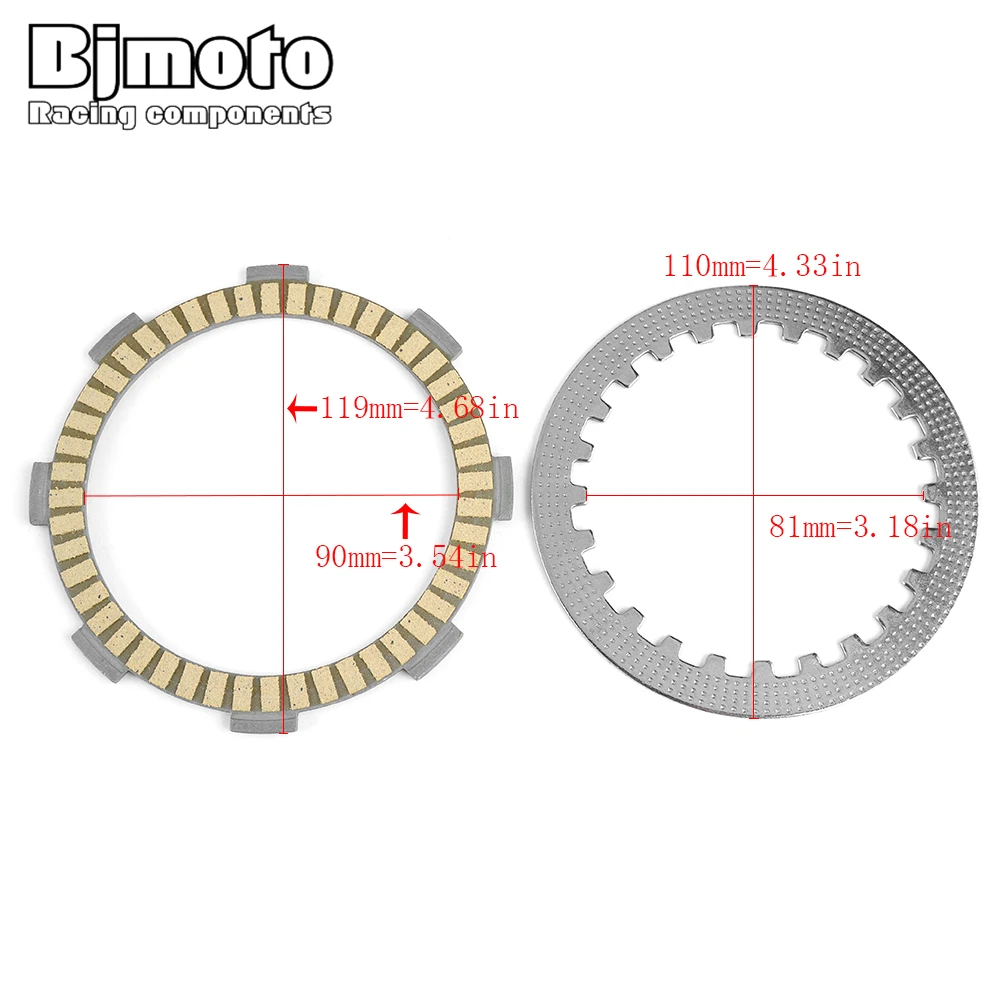 

Clutch Friction Plates FOR Yamaha XT125X 13D4/13D6 XT125R 13D3/13D5 2007-2011 YBR125 Custom 2008-2016 ATV YFM125R RAPTOR 125