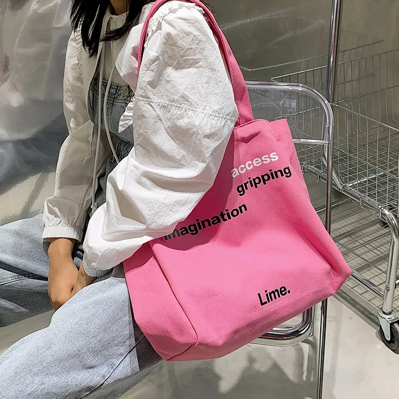 

Fashion Canvas Women Handbags Large Capacity Ladies Shoulder Bag Famous Designer Casual Female Letter Designer Totes