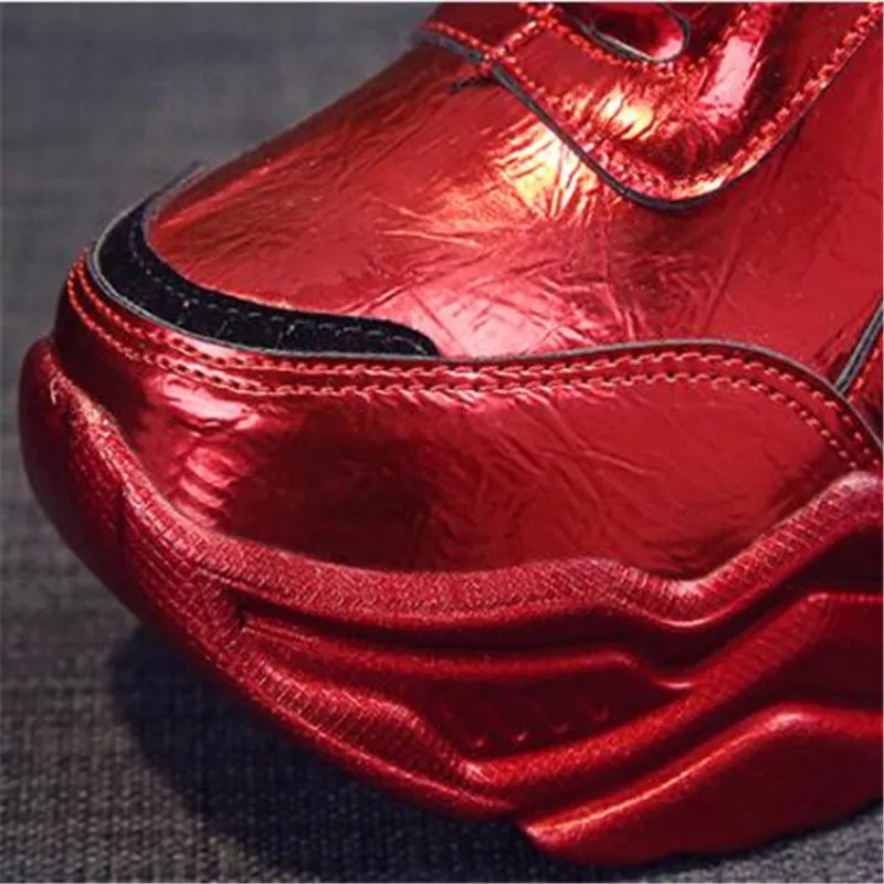 

Autumn 9CM High Heels Warm Fur Shoes Women Winter Platform Sneakers 2020 Leather Fur Casual Shoes Hidden Increasing Chunky Shoes