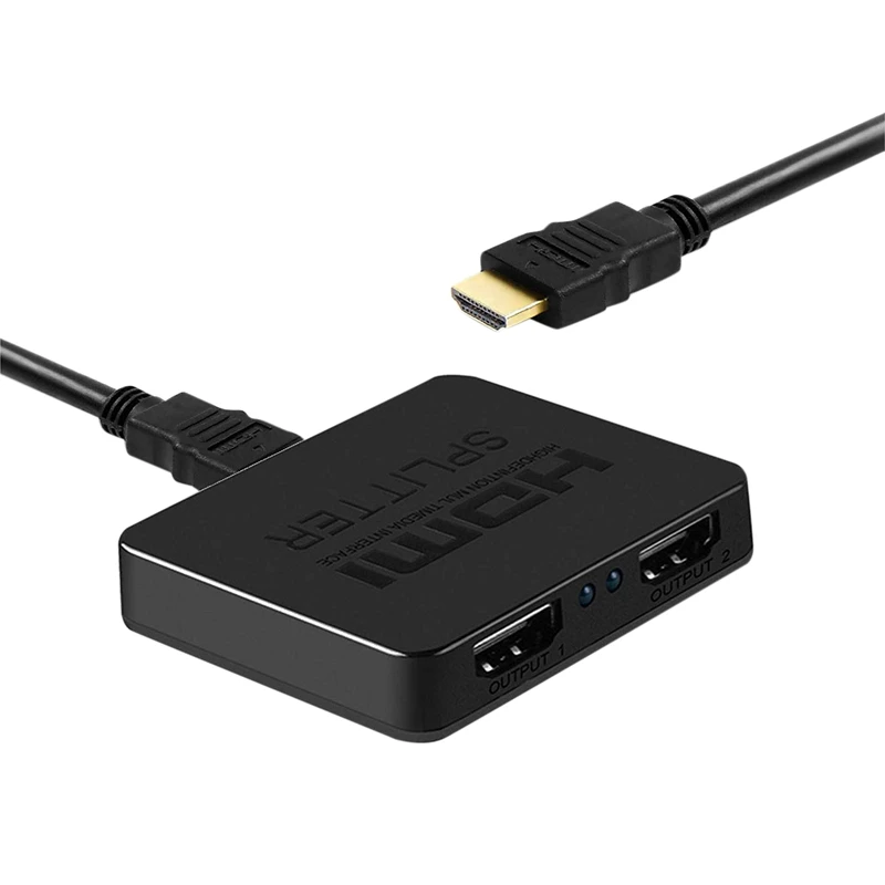 Hdmi сплиттер 1 в 2 Out Ultra Hd 4K 4 порта адаптер для Fire Stick/Apple Tv/Fire Tv/Roku Tv/Ps4 Pro/ One X/Wii