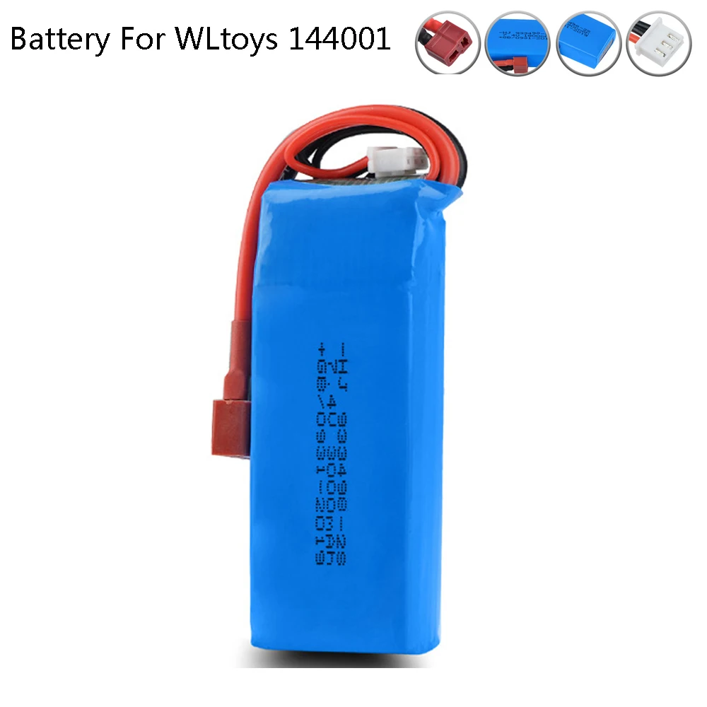 Перезаряжаемая литий-полимерная батарея 7 4 в 3000 мАч для Wltoys 144001 запасные части