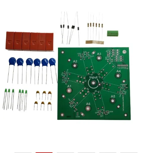 1 шт 6-way DIY Kit 6:1 коаксиальный выносная антенна переключатель так что-239 8 МГц ~ 60 |