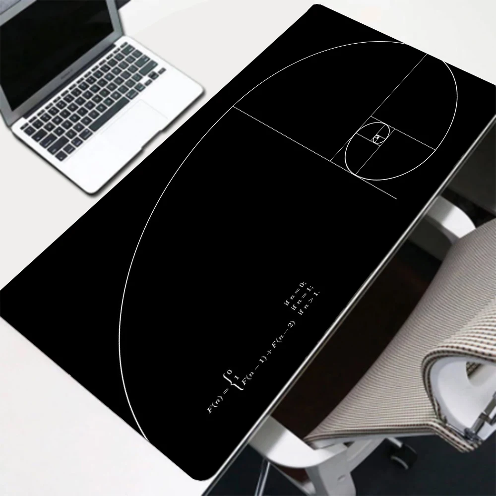 

Black Mouse Pad Rgb Rubber Mathematical Equation Game Accessories Table Mat Laptop Keyboard Mousepad Led Backlit Non-slip Carpet