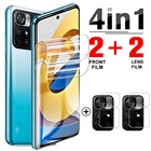Гидрогелевая пленка 4 в 1 для Xiaomi Poco M4 Pro 5G, защитные пленки для экрана Pocophone M4 Pro 5G 6,6 дюйма, защитная пленка, не стекло