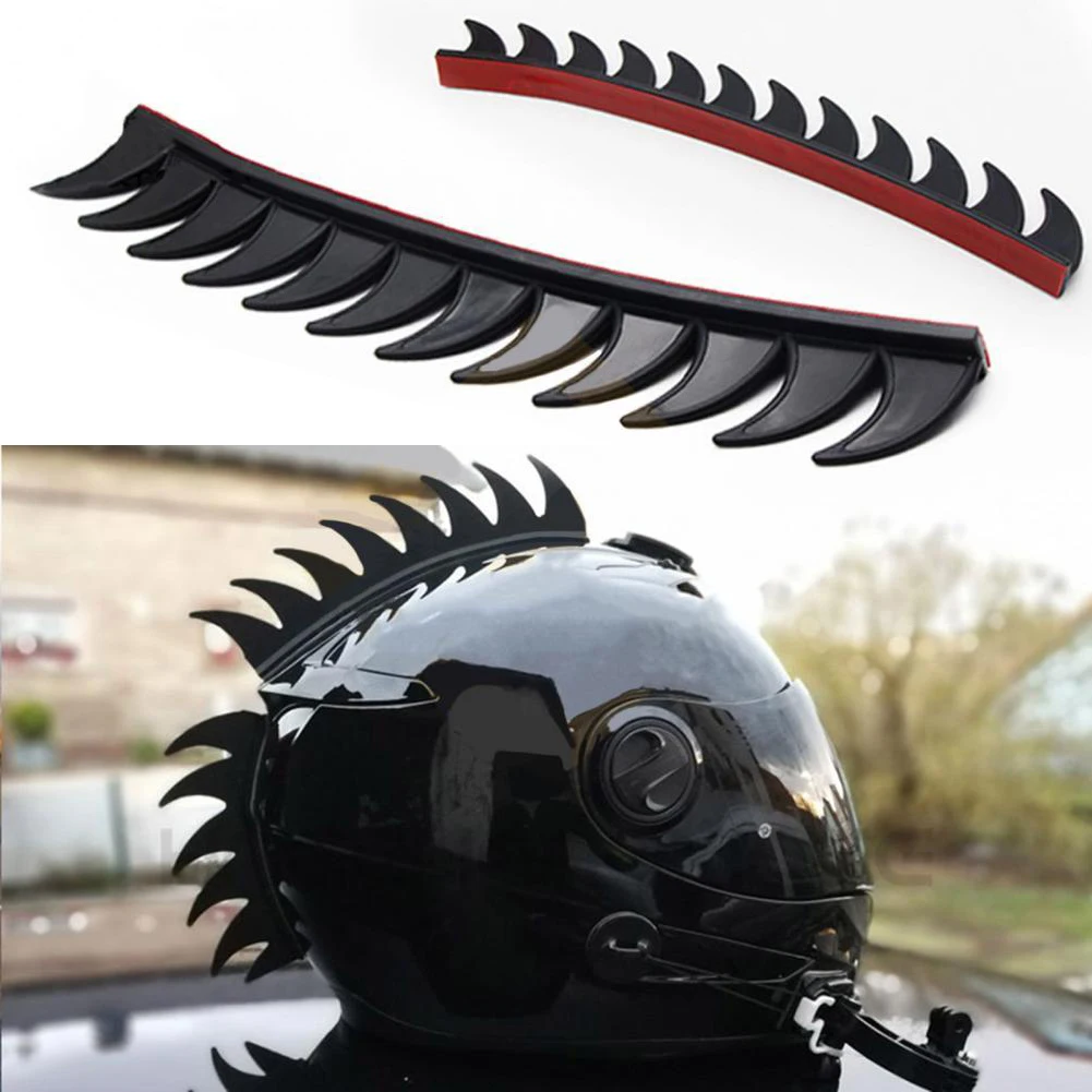 

Reflective Rubber Mohawk Barb Spike Strips Motorcycle Helmet Dirt Biker Motocross Helmet Sticker Decoration accesorios moto