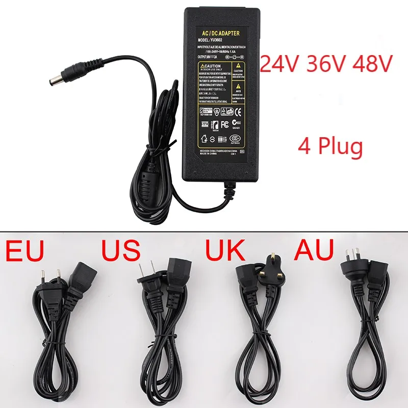 24V Питание адаптер 36 V питания переменного тока DC 48V 2A 110V до 220V EU/US/UK AU разъем для