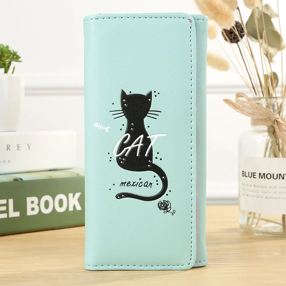 Aelicy женские кошельки из искусственной кожи милые Коты на застежке для девушек