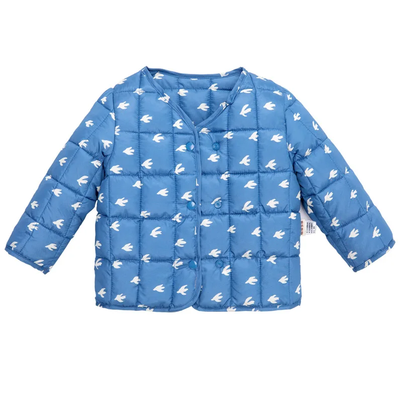 Детское пуховое пальто короткая хлопковая куртка для мальчиков и девочек теплая