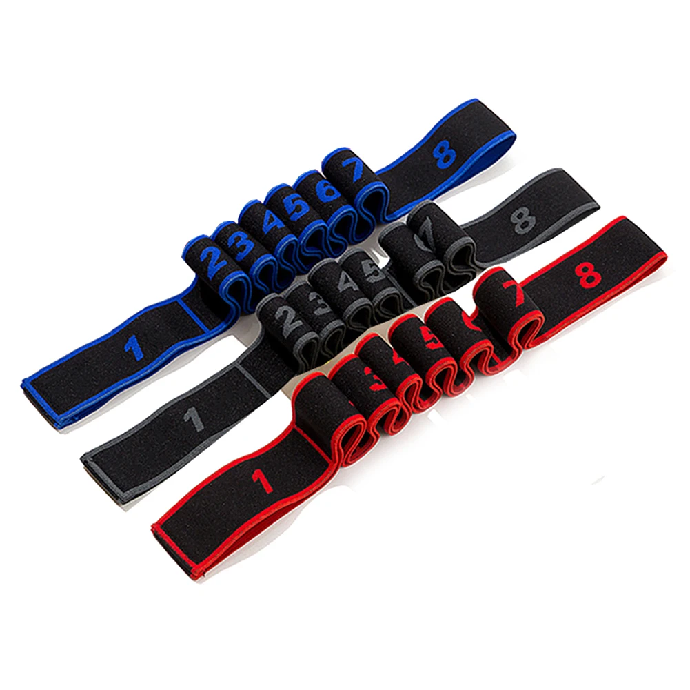 Фитнес упражнения йоги Латексная лента наживка с 9 Вьетнамки эластичным ремешком