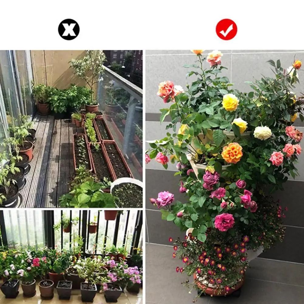 

3D Dimensional Four-Petal Flower Pot Strawberry Basin Multi-Layer Superimposed Cultivation Vegetable Fruit Planting Pot Vertical