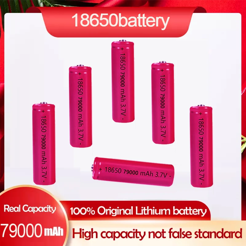 

79000mAh 18650 Lithium Battery ICR Flashlight Rechargeable Battery Headlight Lithium Ion Battery Toy/electrical Charging