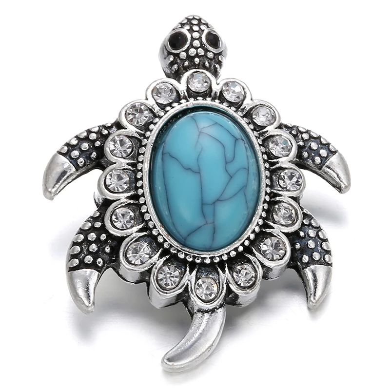 6 шт./Лот 18 мм кнопки ювелирные изделия Стразы металлические подходят DIY браслет