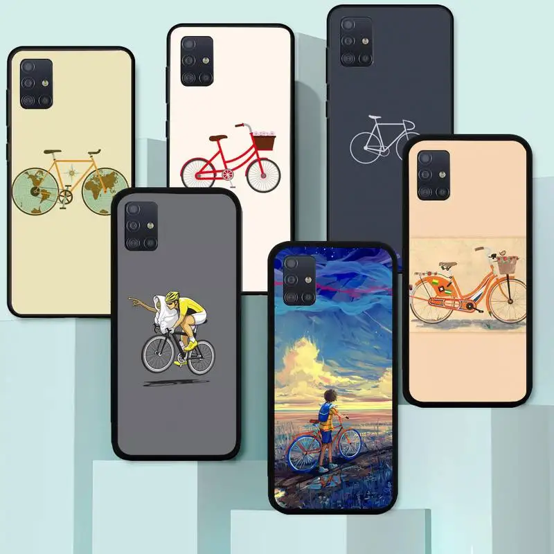 

Bike Cycling Art Bling Cute Phone Case for Samsung A30 A20 A20S A10 A10S A9 A8 A6 A6S A40 STAR lite cover coque