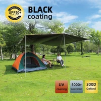 without poles black 3x4m 4 4x4 4m 6x4 4m ultralight tarp outdoor camping survival sun shelter awning silver coating pergola ten