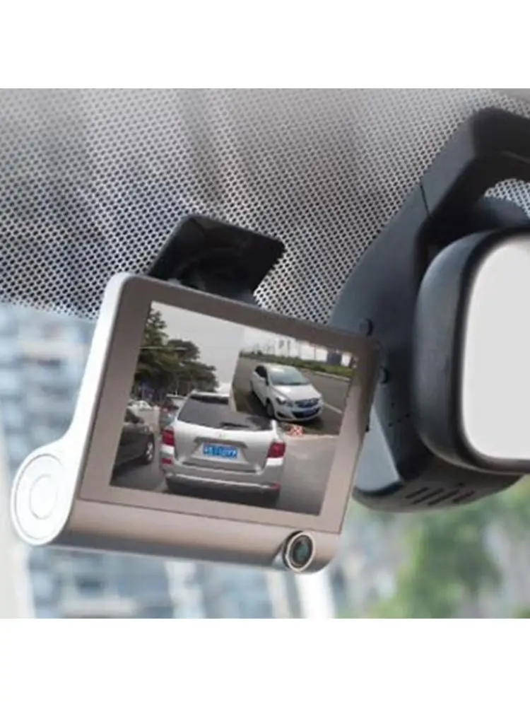 

4in 1080P Car Three Lens Night Vision Driving Recorder Reversing Camera
