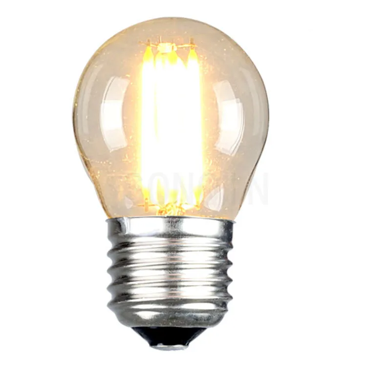 G45 светодиодный Лампа 220V 5 Вт 7 9 12 15 cob Мини E27 лампы светильник Стекло 360 градусов