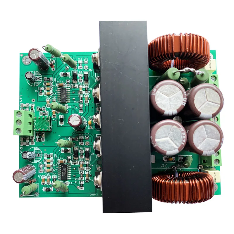 

IRS2092 High Power 2×600W/4ohm 2×300W/8ohm Class D HiFi Stereo amplifier Board Assembled B7-007 dual DC Power Supply Voltage