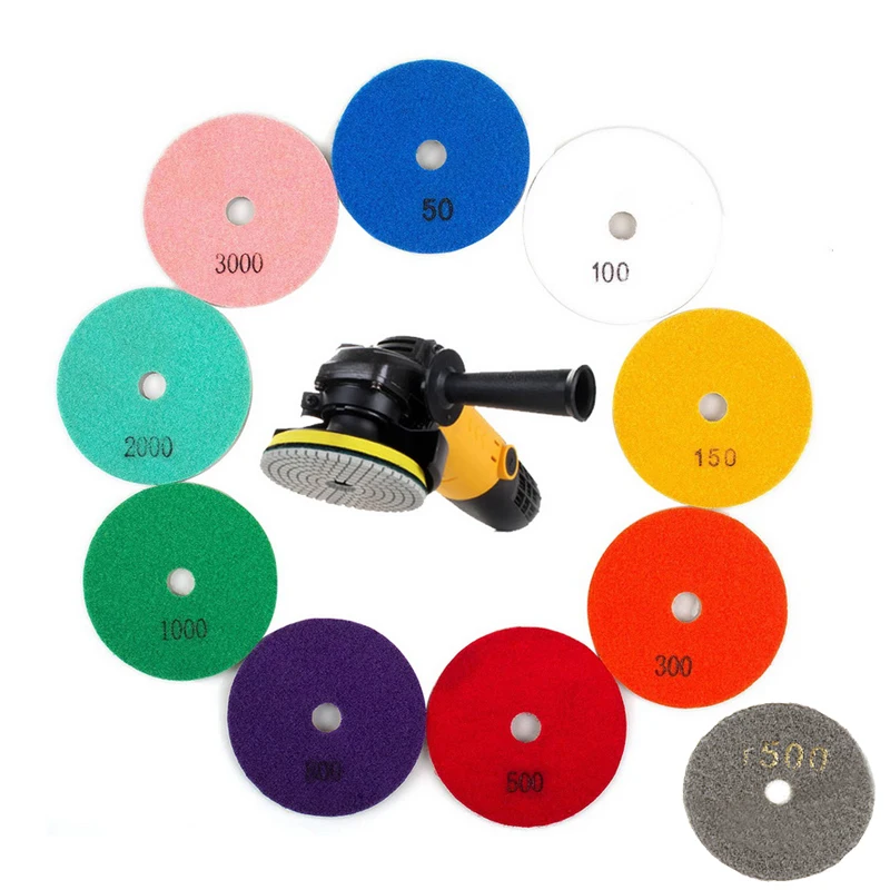 

10pcs Polishing Pad Disc Grinding Concrete Backer Polisher Grinder Tool 3 Tool
