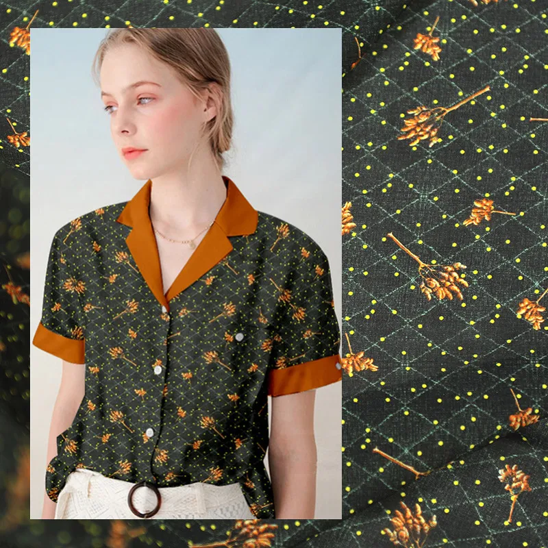 100% шелковая ткань Jianhong креп удобный мягкий Топ рубашка юбка шаровары платье органза ткань