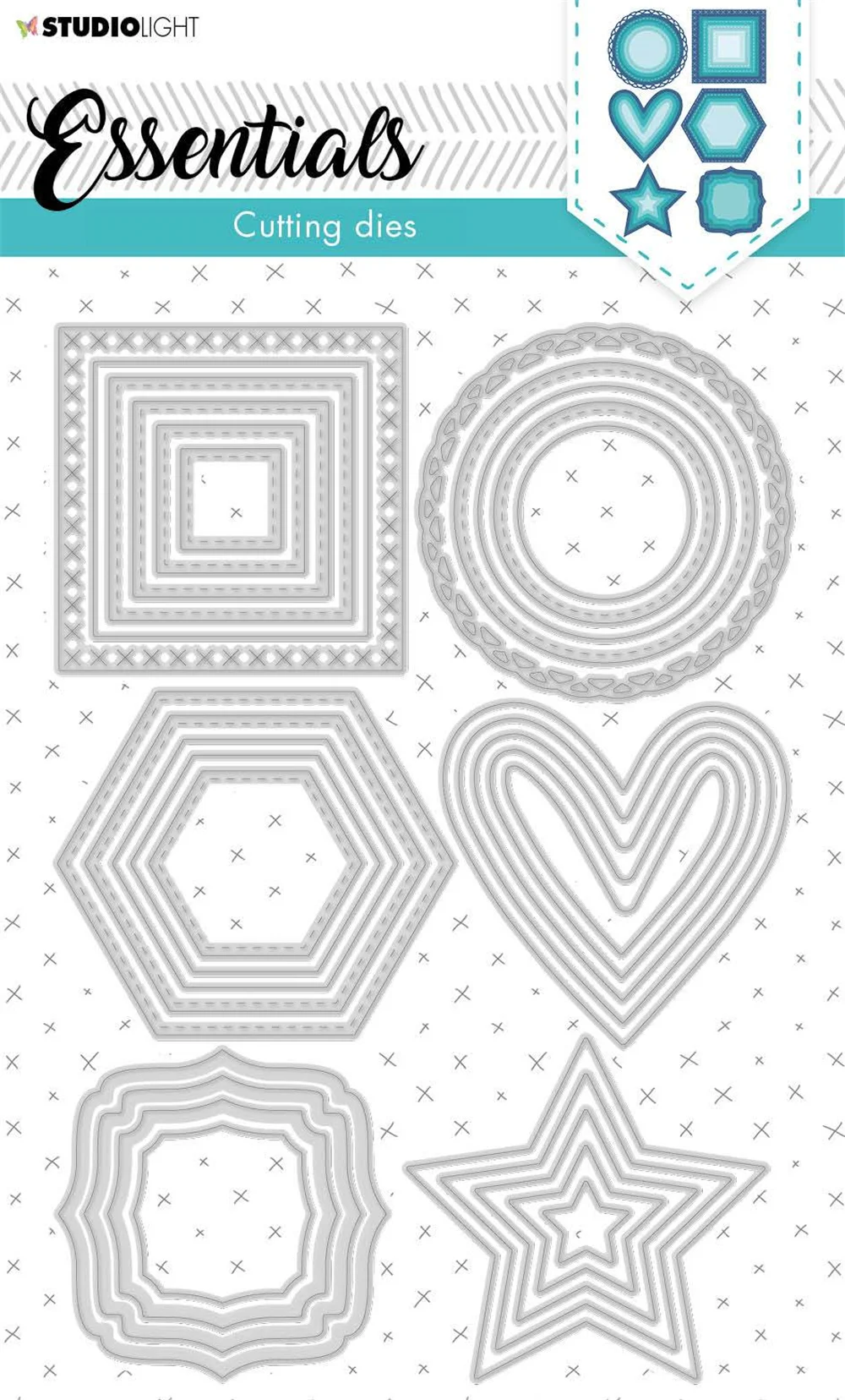 

Reusable Shapes Nested Small Essentials Metal Die Cuts DIY Scrapbooking Decorative Embossing Mold Paper Cards Diy Crafts 2021