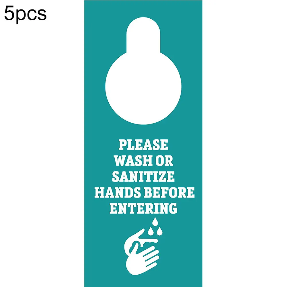 5/10Pcs Wash Hands Under Quarantine Warning Caution Door Hanger Safety Sign Boards Window Accessories Styling | Безопасность и