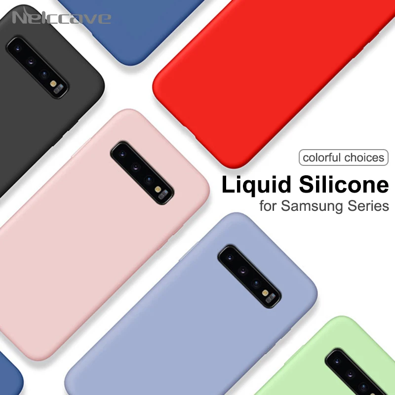 Роскошный жидкий силиконовый защитный чехол для samsung Galaxy S10 5G S10E S9 Plus S8 Note 10 Pro 9 8 A750