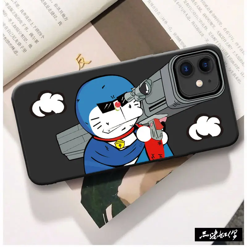 

Funny Spoof Art Phone Case For iPhone 12 Mini 11 Pro Max XR X XS Max 8 7 6S Plus SE Cartoon character Camera rocket launcher