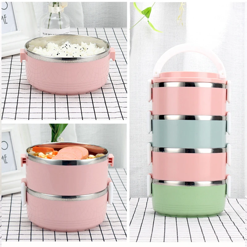 304 термо Ланч бокс из нержавеющей стали для офиса Ланчбокс Герметичный Термос