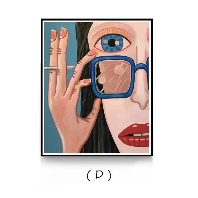 

Modern Abstract Beauty Canvas Painting Poster Print Wall Art Picture for Living Room Home Wall Loft Interior Decor Frameless